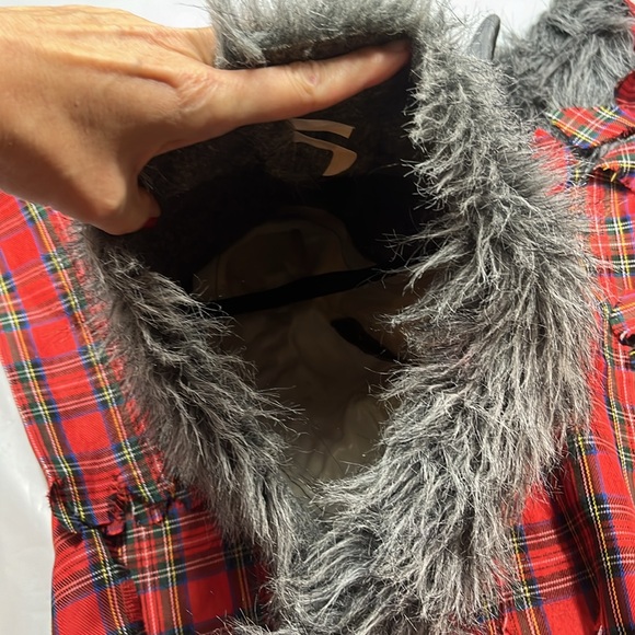 WOLF MAN MASK COSTUME boys size 8-10 plaid shirt Little red riding hood Grandma - Picture 4 of 13